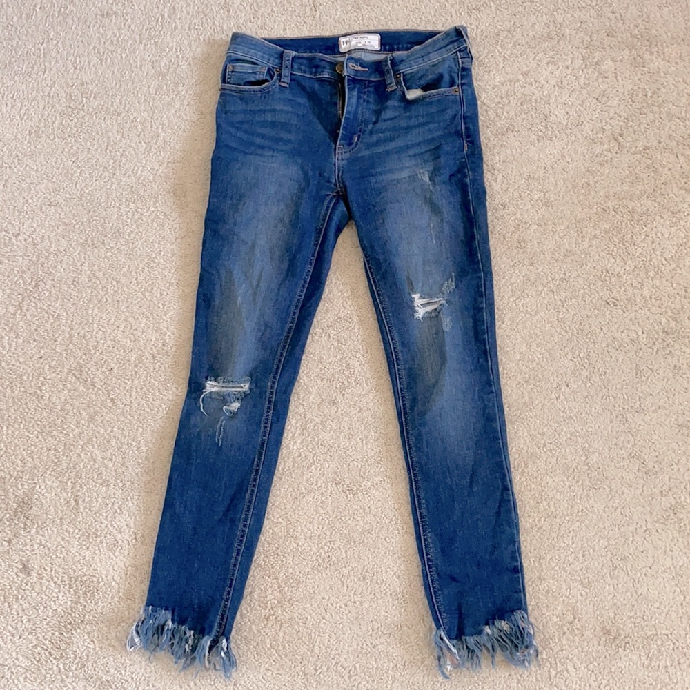 Free People Distressed Skinny Jeans